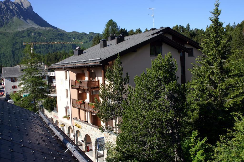 Hotel Poestli Maloja Exterior foto
